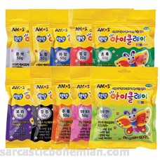 AMOS Clay 50g 1.8oz Set of 10 Colors Very Soft and Smooth B06Y1WYHBB